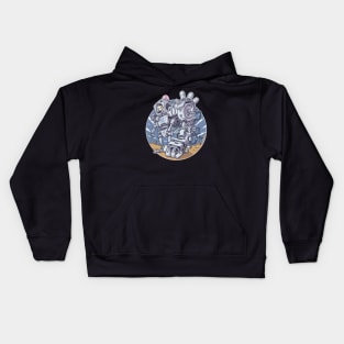 Desert Robot Sloth Kids Hoodie